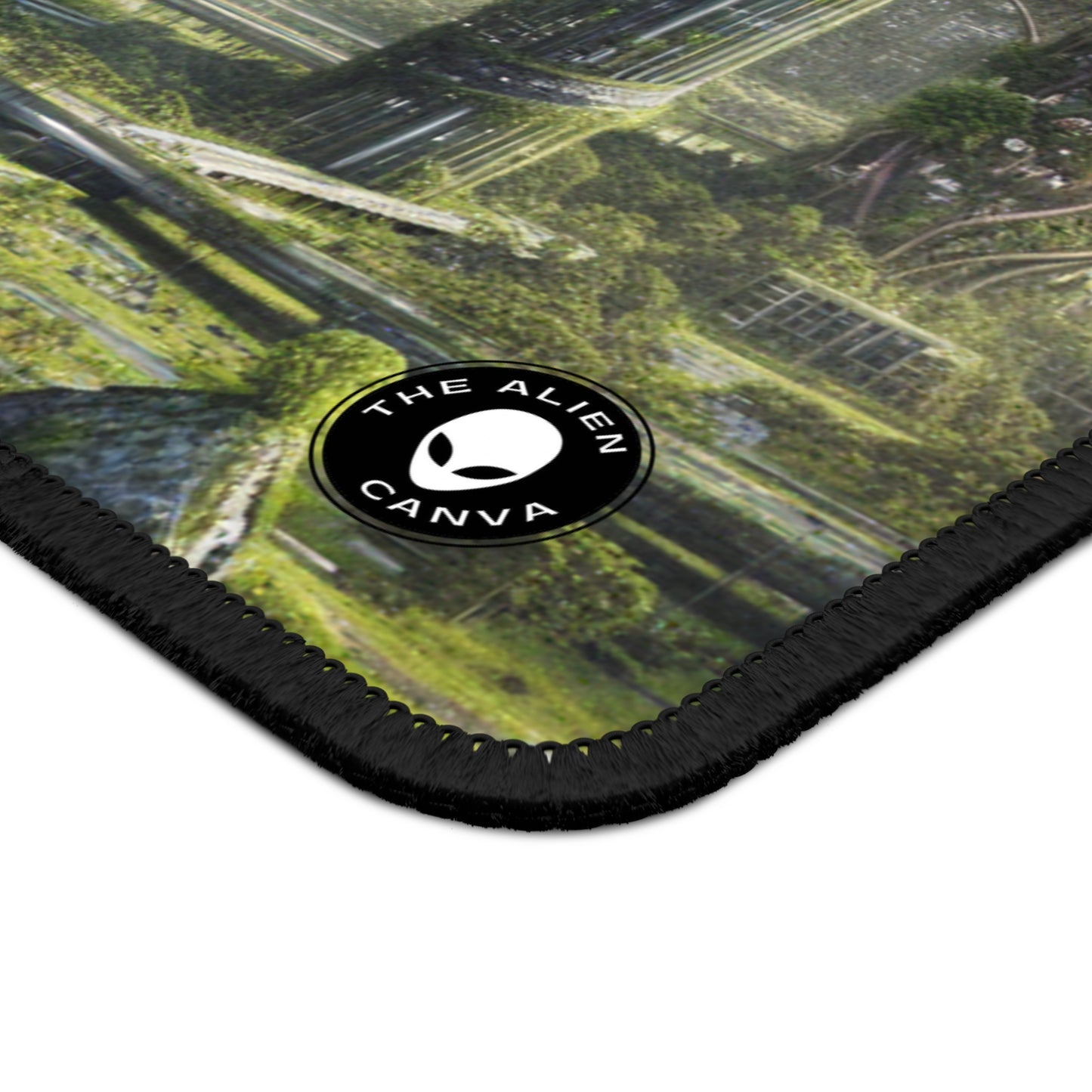 "Nature's Reclamation: A Futuristic Cityscape" - The Alien Gaming Mouse Pad