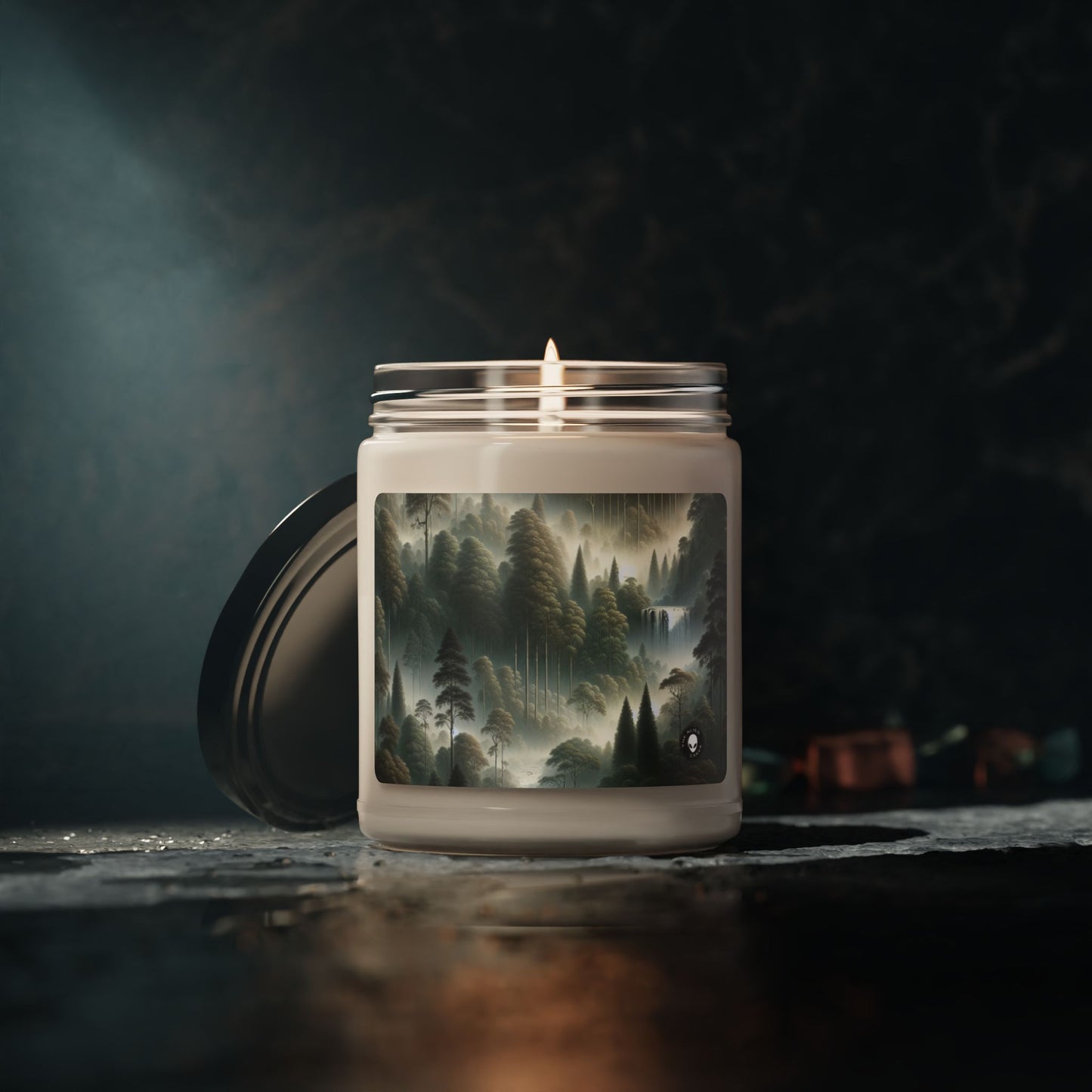 "Misty Forest Retreat": vela de soja con aroma alienígena de 9 oz