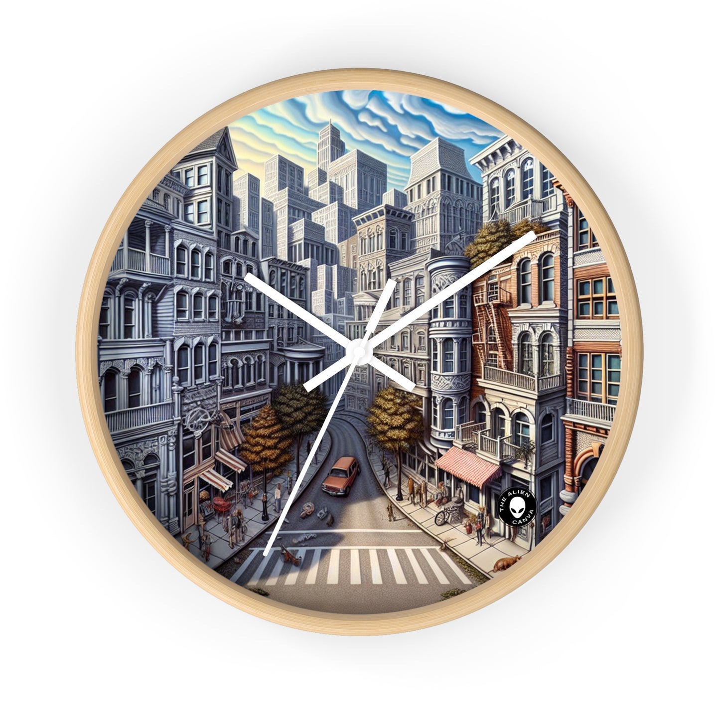 "Passage Enchanté : Transcender la Réalité" - L'Horloge Murale Alien Trompe-l'oeil