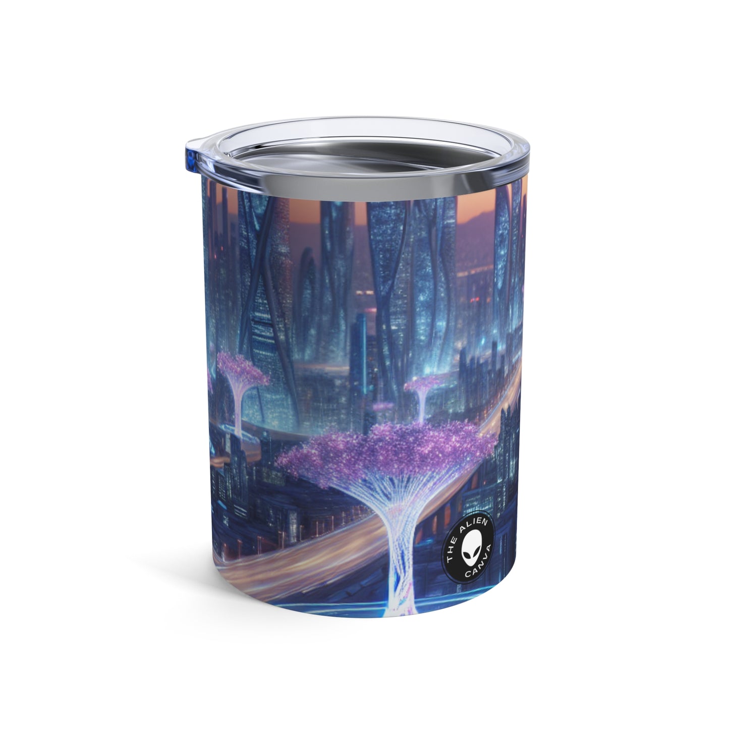 "City of Tomorrow: Nature and Technology Intertwined" - The Alien Tumbler 10oz