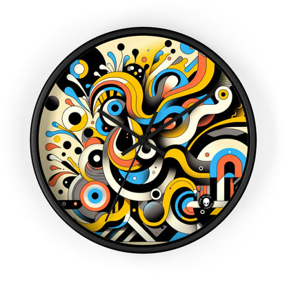 "Dada Fusion : un chaos fantaisiste d'objets du quotidien" - L'horloge murale extraterrestre Neo-Dada