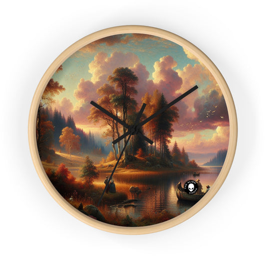 "Whispers of Love in the Enchanted Forest" - The Alien Wall Clock Romanticism