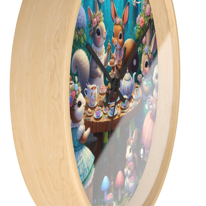 "Enchanted Tea Party in the Woodland Glade" - The Alien Wall Clock