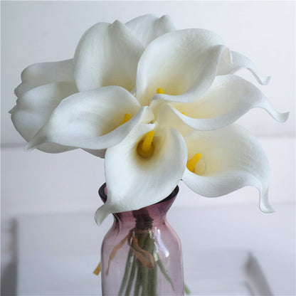 Lys Calla bleu marine PU Real Touch fleurs décor de mariage