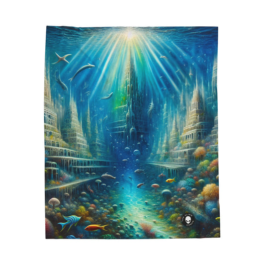 "Enchanted Underwater City" - The Alien Velveteen Plush Blanket