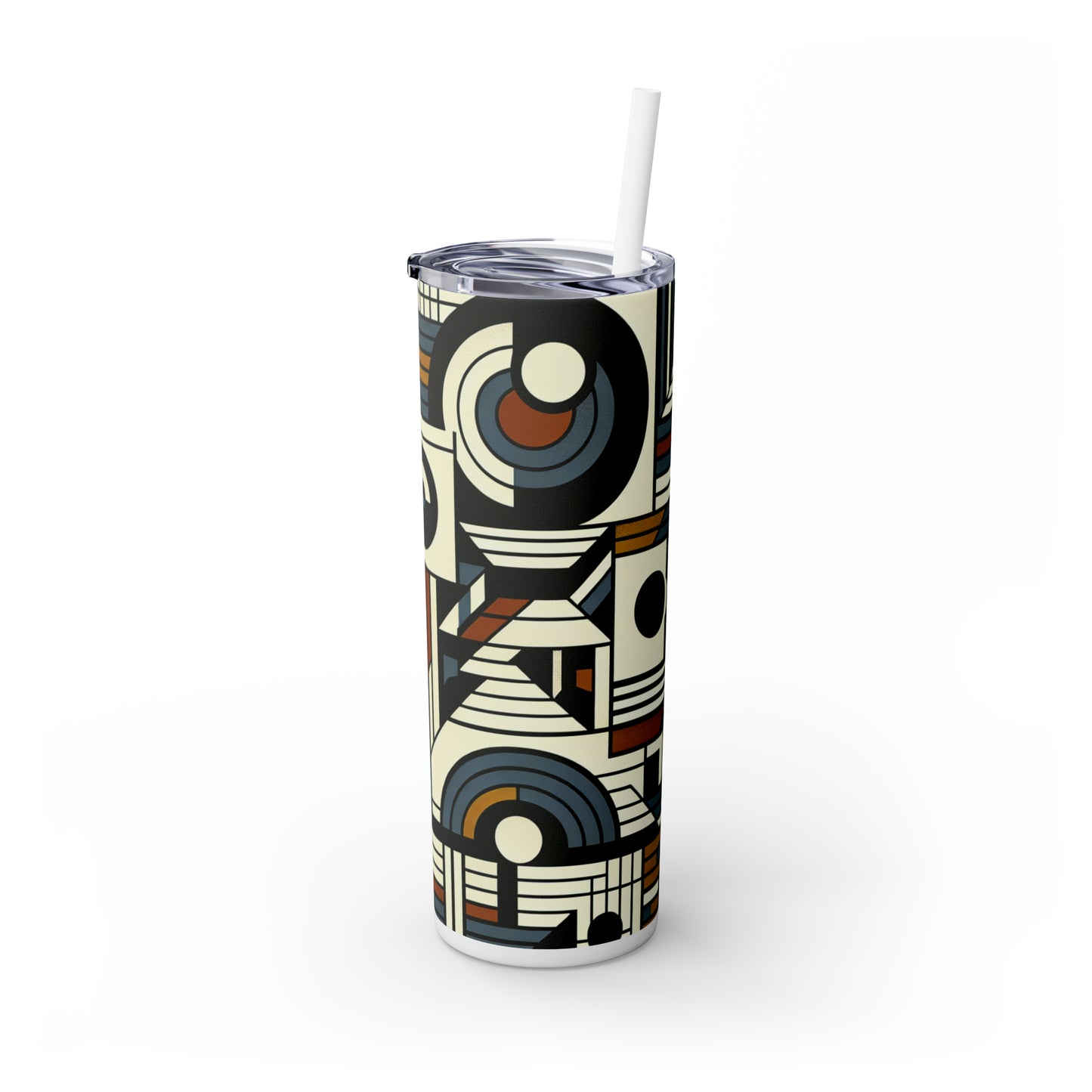 "Élégance urbaine : une exploration de l'art concret" - The Alien Maars® Skinny Tumbler avec paille 20oz Concrete Art