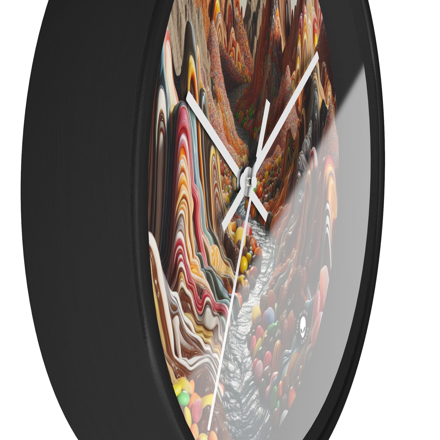 "Candyland: A Sweet Surrealistic Landscape" - The Alien Wall Clock