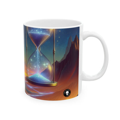 "Arenas estrelladas del tiempo" - La taza de cerámica alienígena 11oz