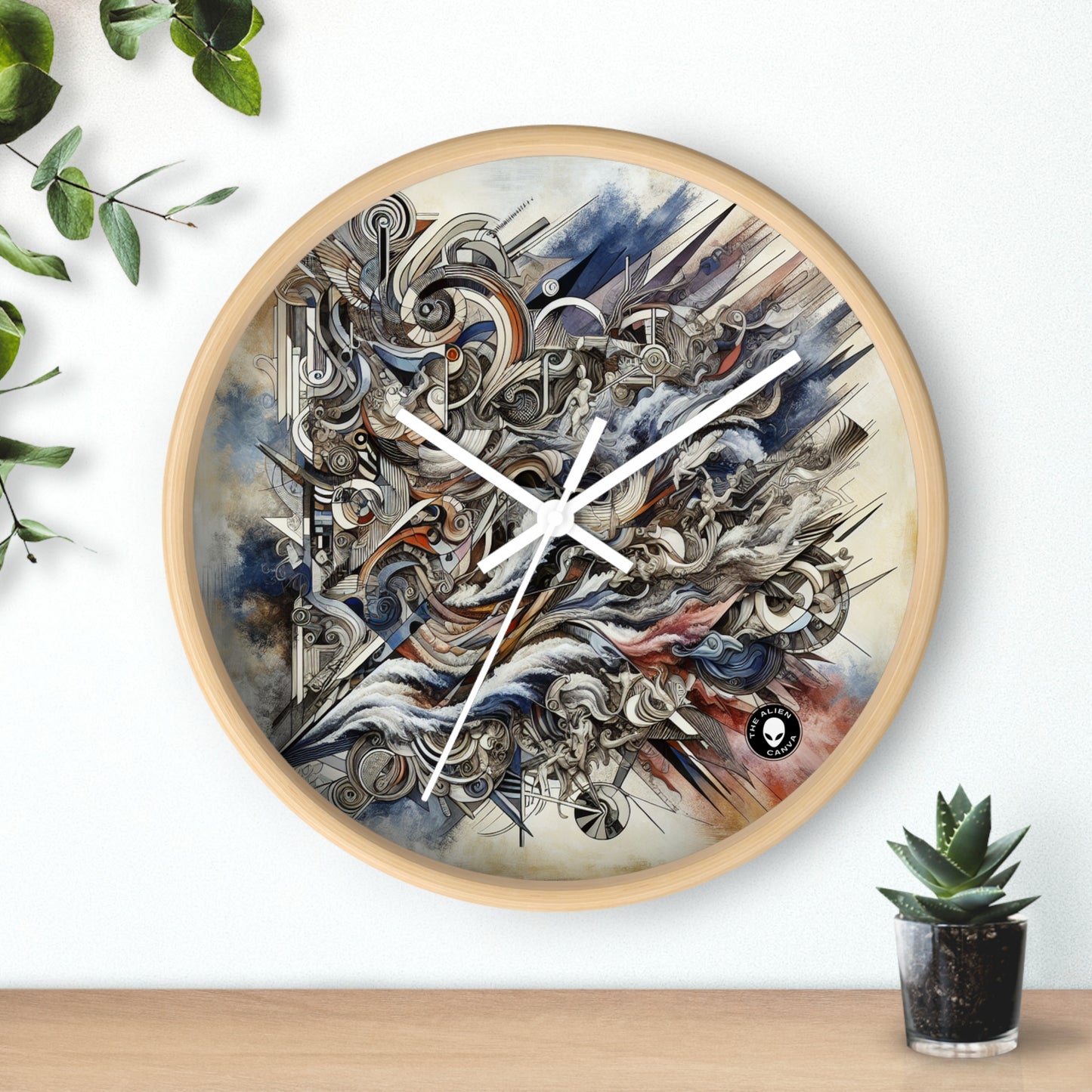 Título: "Tabúes desafiantes: más allá de los límites en el arte transgresivo" - The Alien Wall Clock Transgressive Art