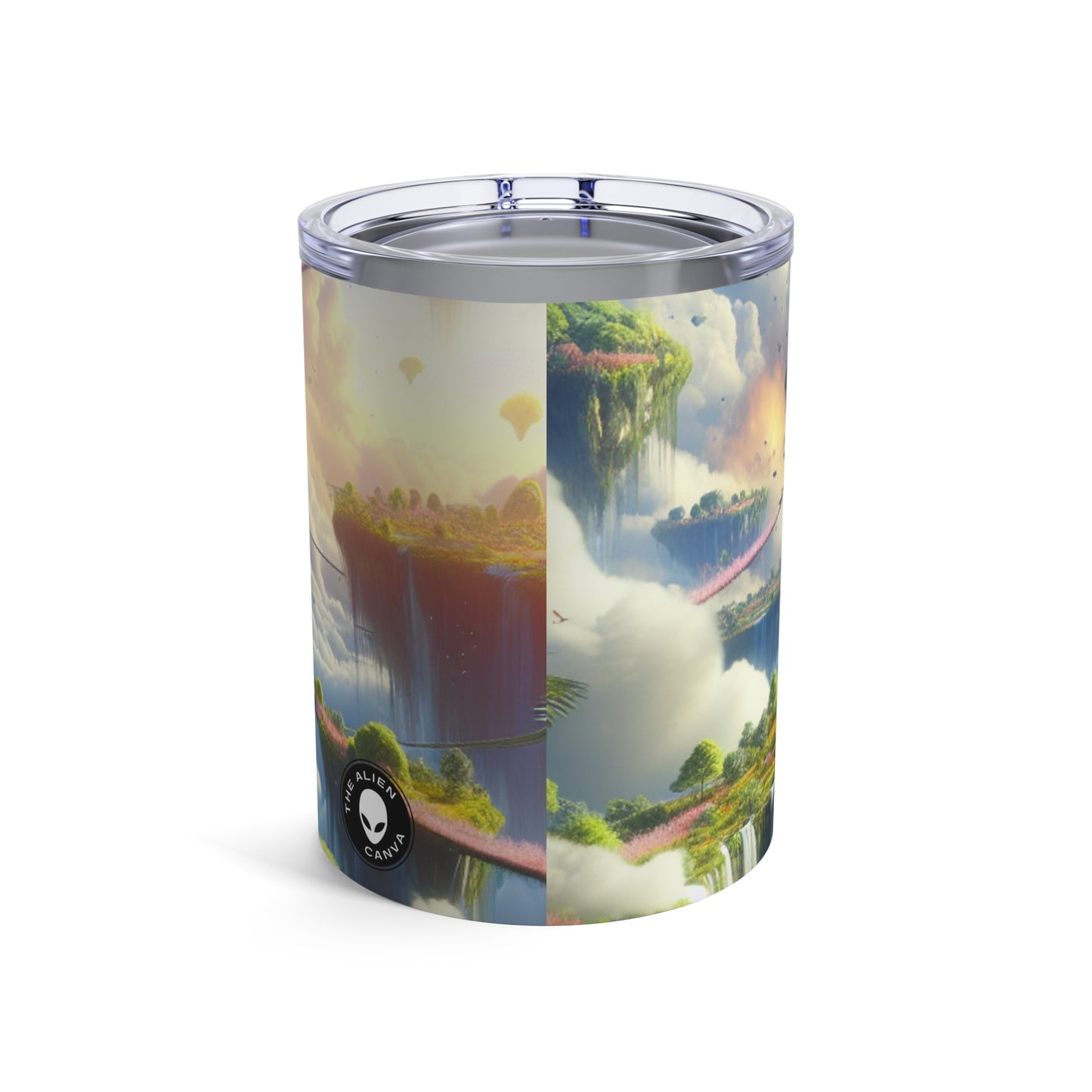 "Sky Islands: Un paraíso surrealista" - Vaso Alien de 10 oz