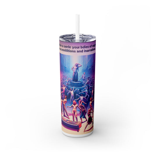 "Nature's Dance: An Immersive Visual Performance" - The Alien Maars® Skinny Tumbler with Straw 20oz Performance Art