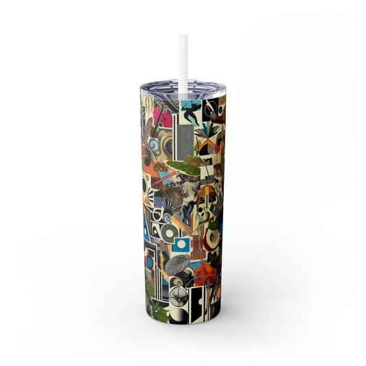 "Mysterious Poetry of the Natural World" - The Alien Maars® Skinny Tumbler with Straw 20oz Dadaism Style