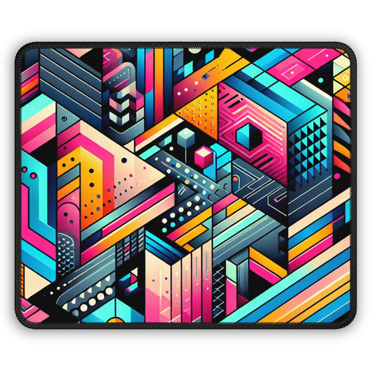 Neon Geometry - The Alien Gaming Mouse Pad Digital Art Style