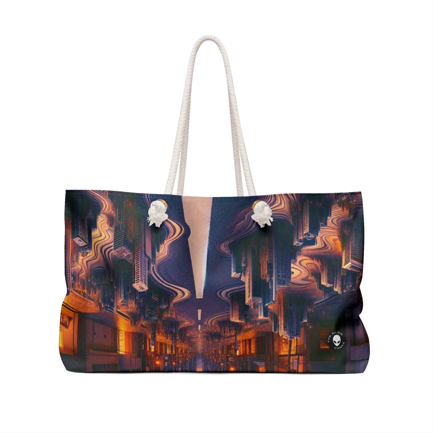 "Melting City: una vista nocturna surrealista" - The Alien Weekender Bag