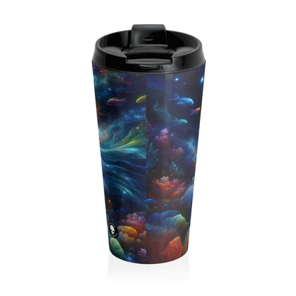 "Enchantment Under the Stars: A Mystical Underwater Journey" - The Alien Stainless Steel Travel Mug