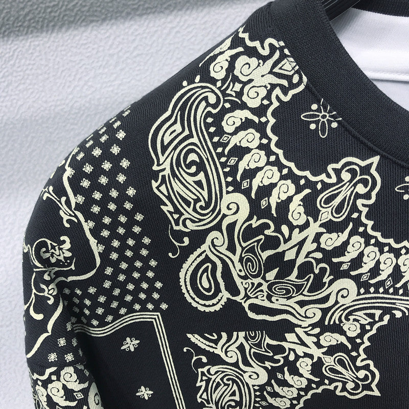 Chaqueta tipo jersey de manga larga informal estampada Tendencia de los hombres