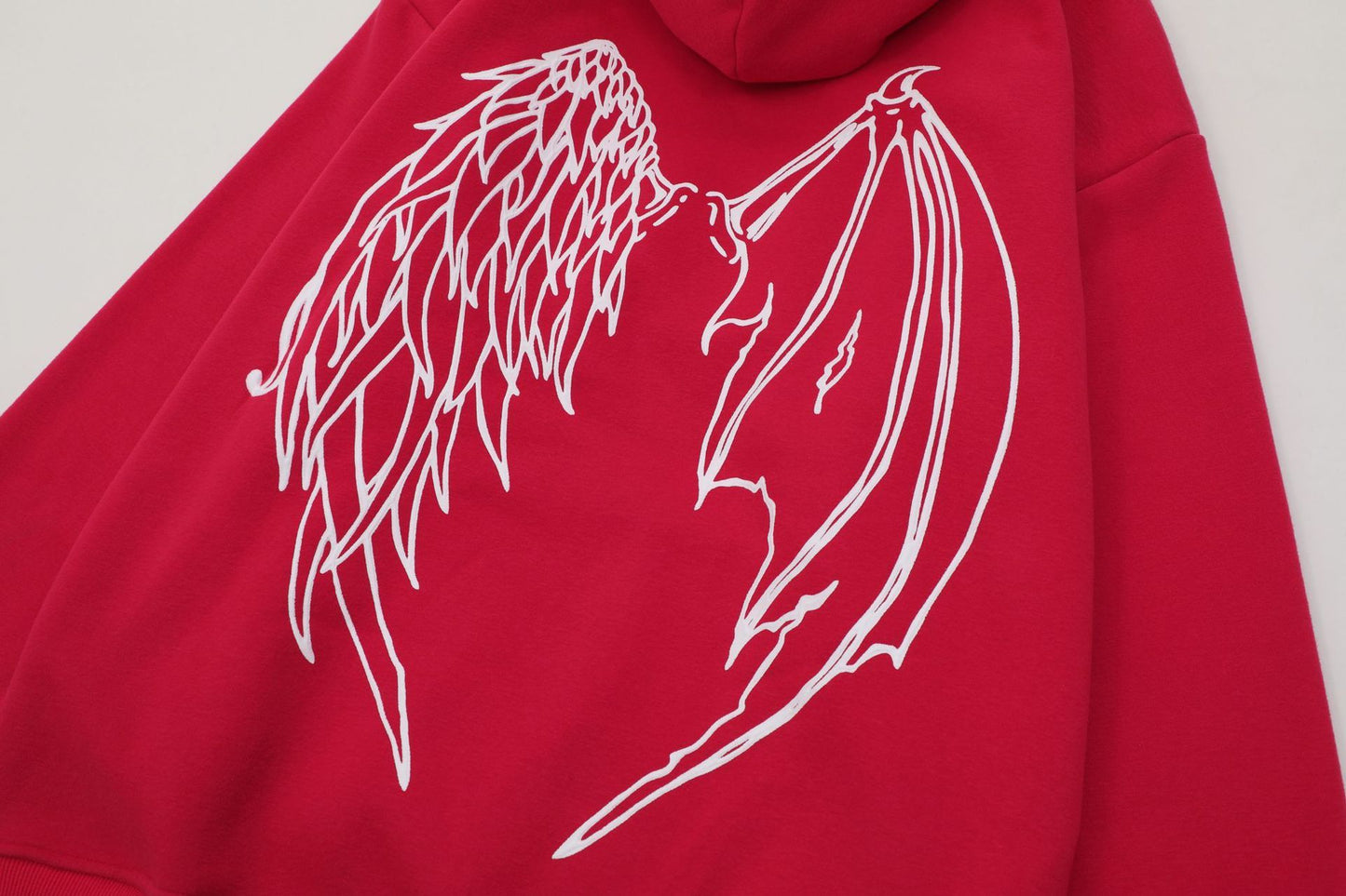 Sudadera con capucha Devil de polar estampado para hombre