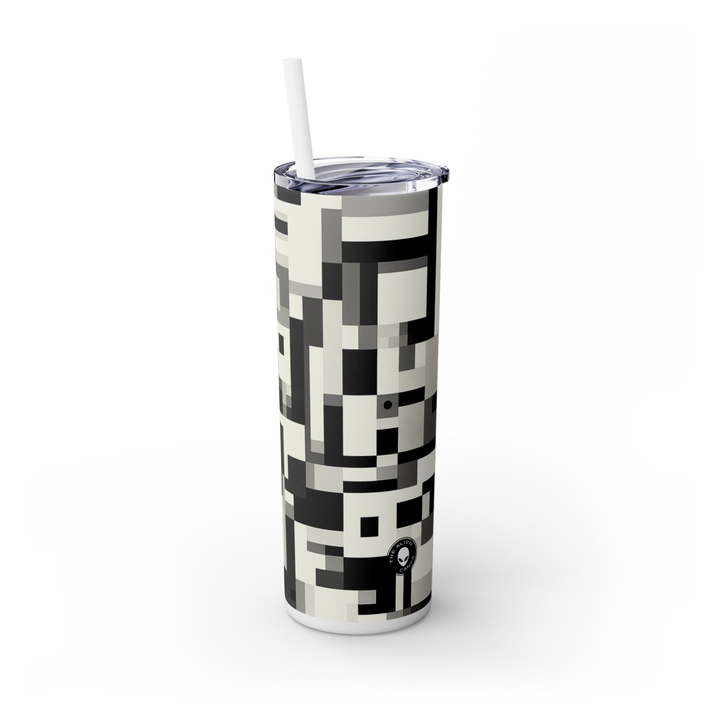 « Paysage urbain dans le cubisme analytique » - The Alien Maars® Skinny Tumbler avec paille 20oz Cubisme analytique