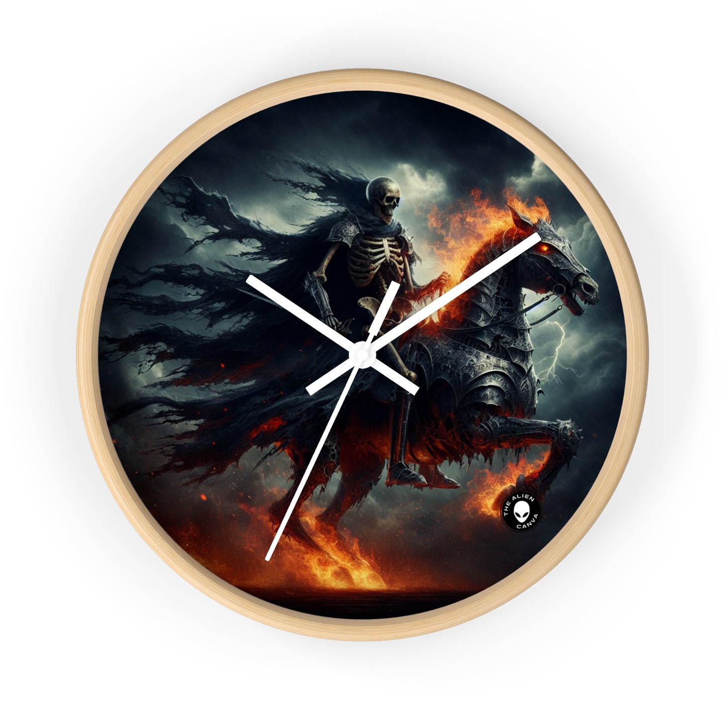 "Cavalry of the Night". - The Alien Wall Clock Gothic Art