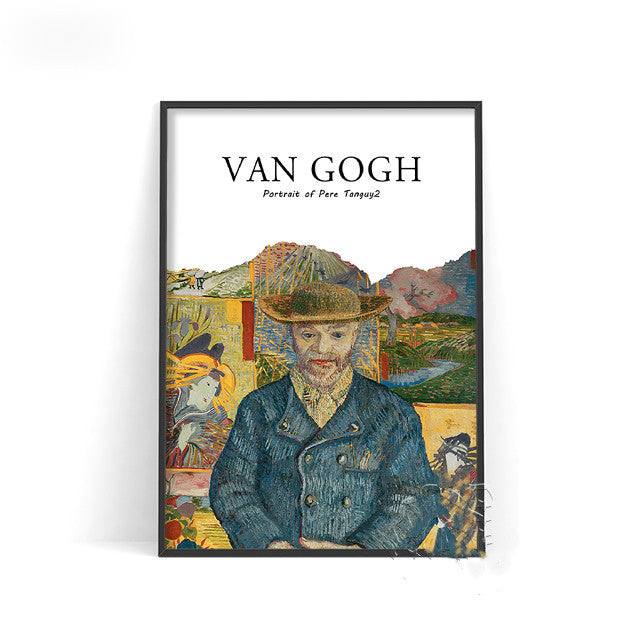 Van Gogh Exhibition Printing Poster Retro Art Wall Decoration