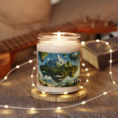 "Elemental Isles: A Dreamlike Journey through Nature's Wonders" - The Alien Scented Soy Candle 9oz