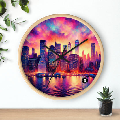 Oasis oculto: una obra maestra del impresionismo espontáneo en tonos vibrantes - The Alien Wall Clock Impressionism