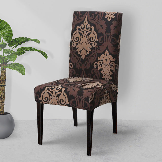 Printed dining chair cover