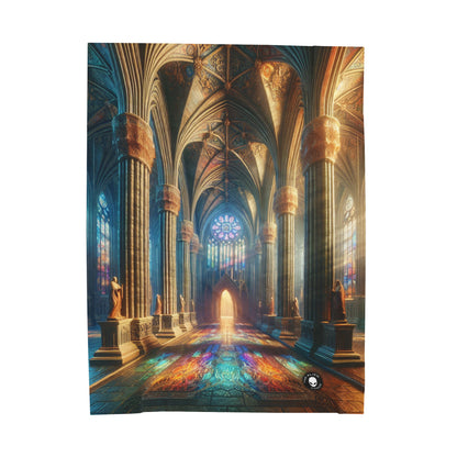 Shadows of the Gothic Cathedral - The Alien Velveteen Plush Blanket Gothic Art