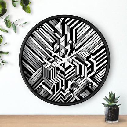 "Percepción en movimiento: una obra maestra del arte óptico alucinante" - The Alien Wall Clock Op Art