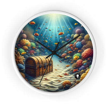 "Beneath the Waves: Treasure in the Coral Reef" - The Alien Wall Clock