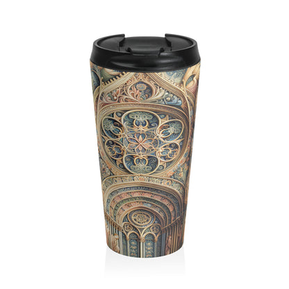 "Harmony of Angels: Celestial Serenade at Dusk" - The Alien Tasse de voyage en acier inoxydable International Gothic