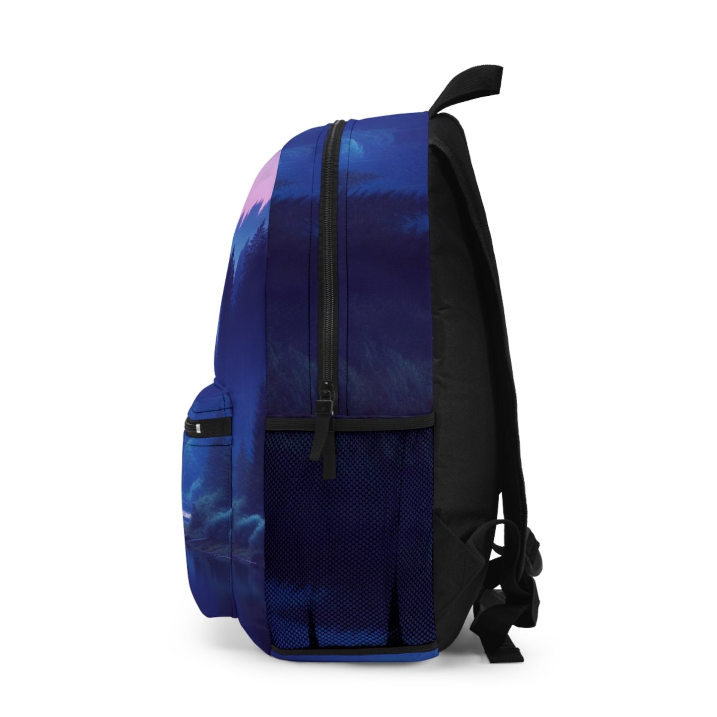 "Twilight Tranquility: Forest River Reflections" - The Alien Backpack