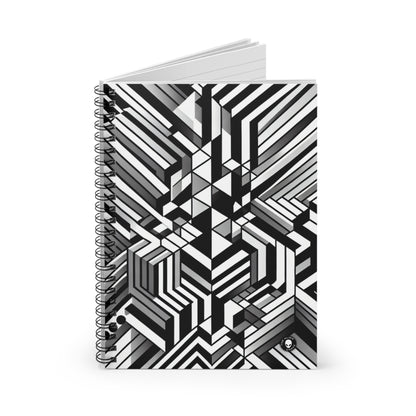 "Perception in Motion: A Mind-Bending Op Art Masterpiece" - The Alien Spiral Notebook (Ruled Line) Op Art