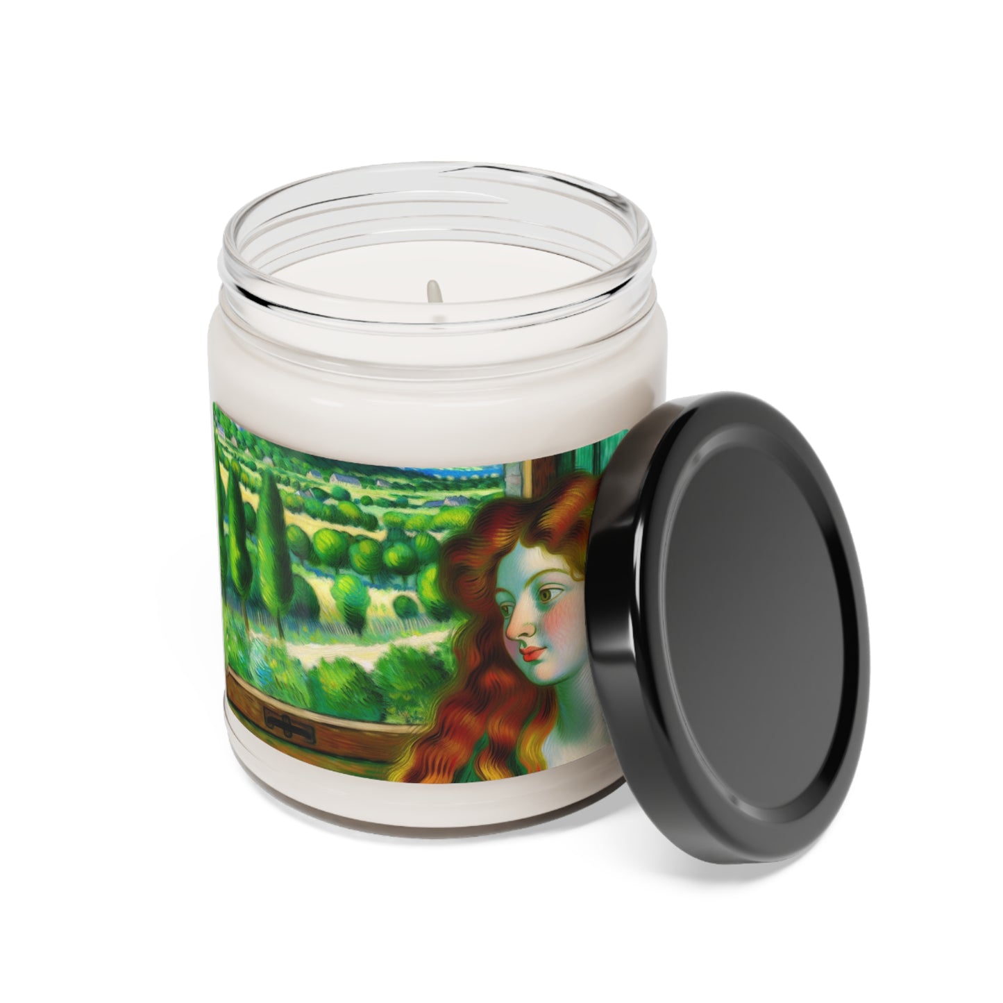 "French Countryside Escape" - Vela de soja con aroma a extraterrestre, estilo postimpresionista de 9 oz