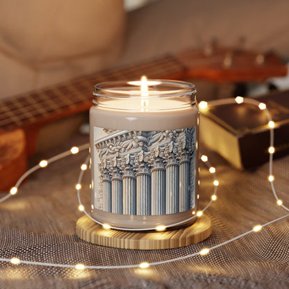 "3D Wall Columns: An Architectural Artpiece" - The Alien Scented Soy Candle 9oz Trompe-l'oeil Style