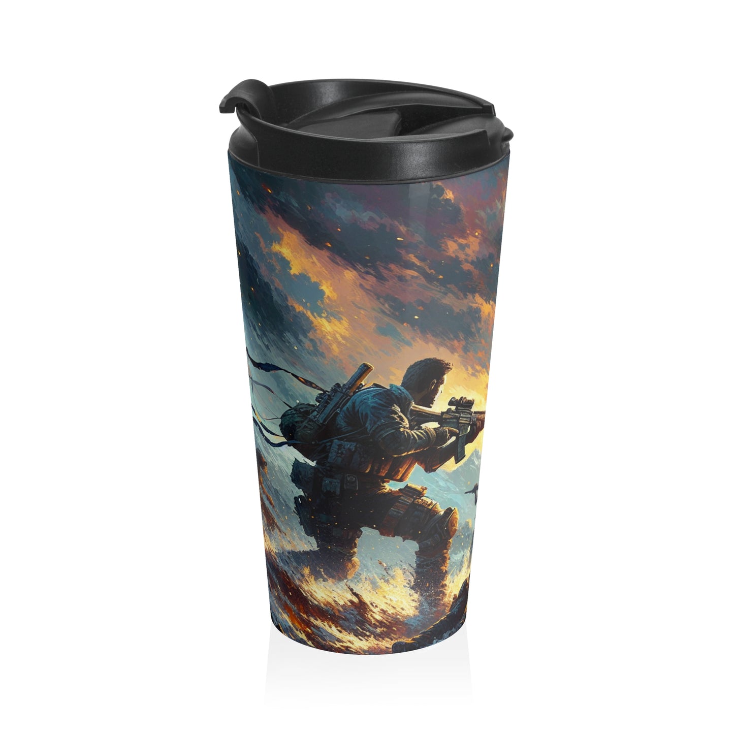 "Recreating a Game-themed Masterpiece" - The Alien Stainless Steel Travel Mug Video Game Art Style