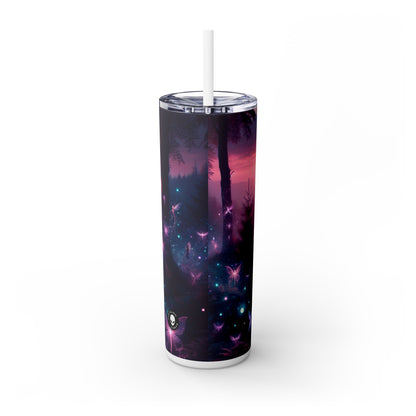 Bosque de luciérnagas encantado - Vaso estrecho con pajita de 20 oz de Alien Maars®