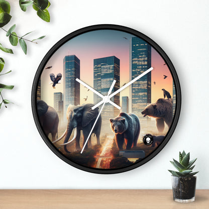 "Urban Zoology: A Surreal Cityscape" - The Alien Wall Clock