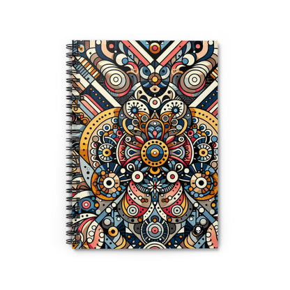 "Moroccan Mosaic Masterpiece" - The Alien Spiral Notebook (Ruled Line) Pattern Art