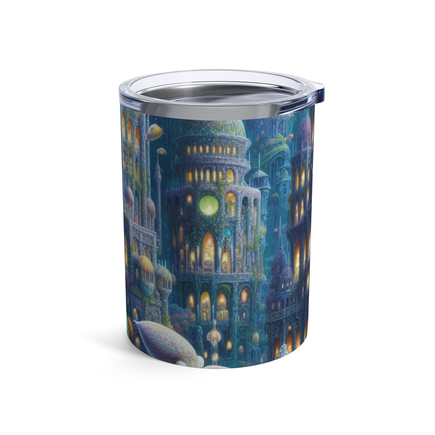 "Atlántida encantadora: una armonía de criaturas marinas" - Vaso Alien de 10 oz