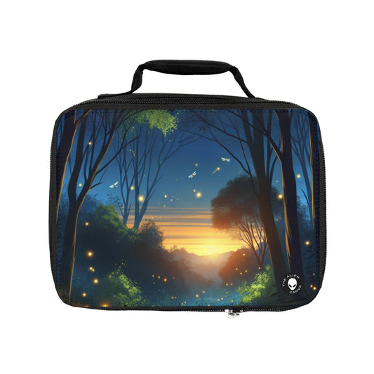 "Enchanted Dusk: Fireflies in the Forest"- The Alien Lunch Bag