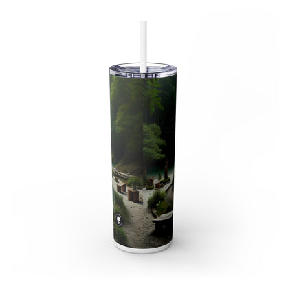 "Renewal Recycled: An Interactive Environmental Sculpture" - The Alien Maars® Skinny Tumbler with Straw 20oz Environmental Sculpture