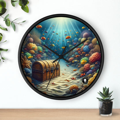 "Beneath the Waves: Treasure in the Coral Reef" - The Alien Wall Clock