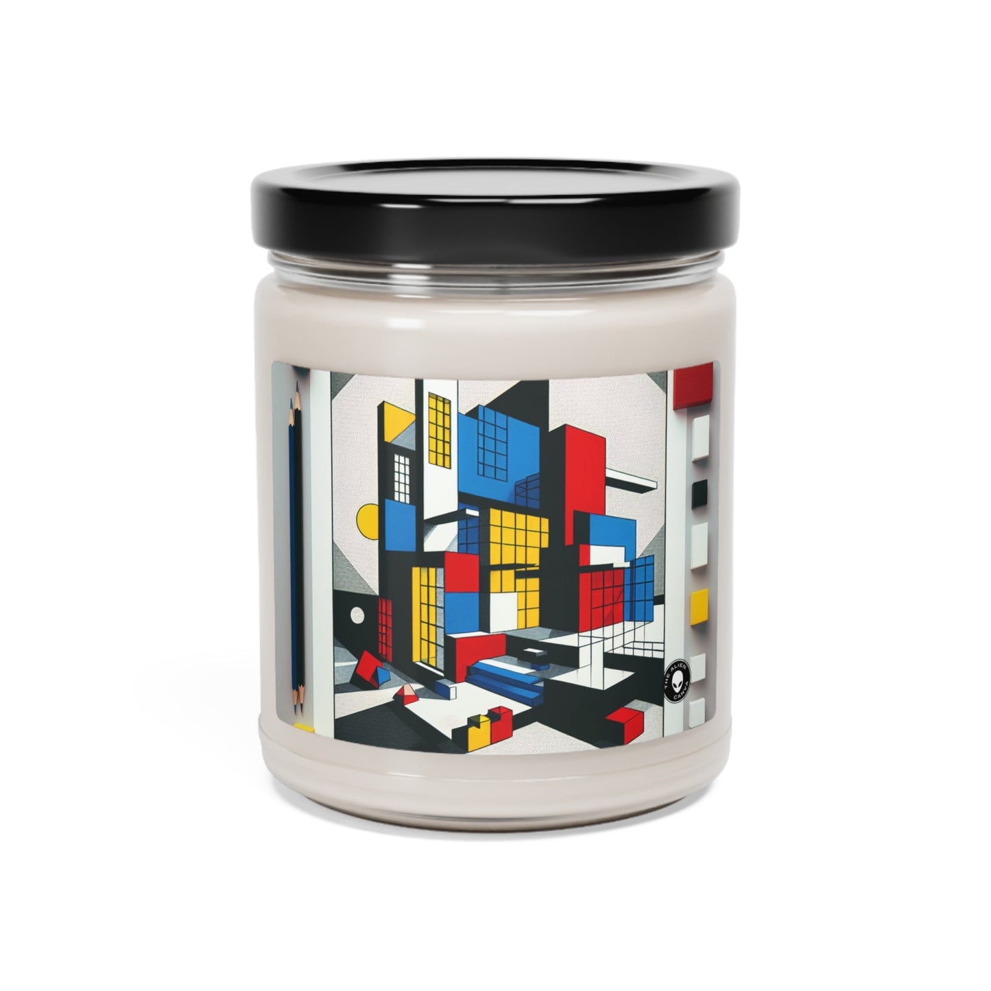 "Tecno-Triángulos: Una exploración constructivista de la innovación moderna" - The Alien Scented Soy Candle 9oz Constructivism