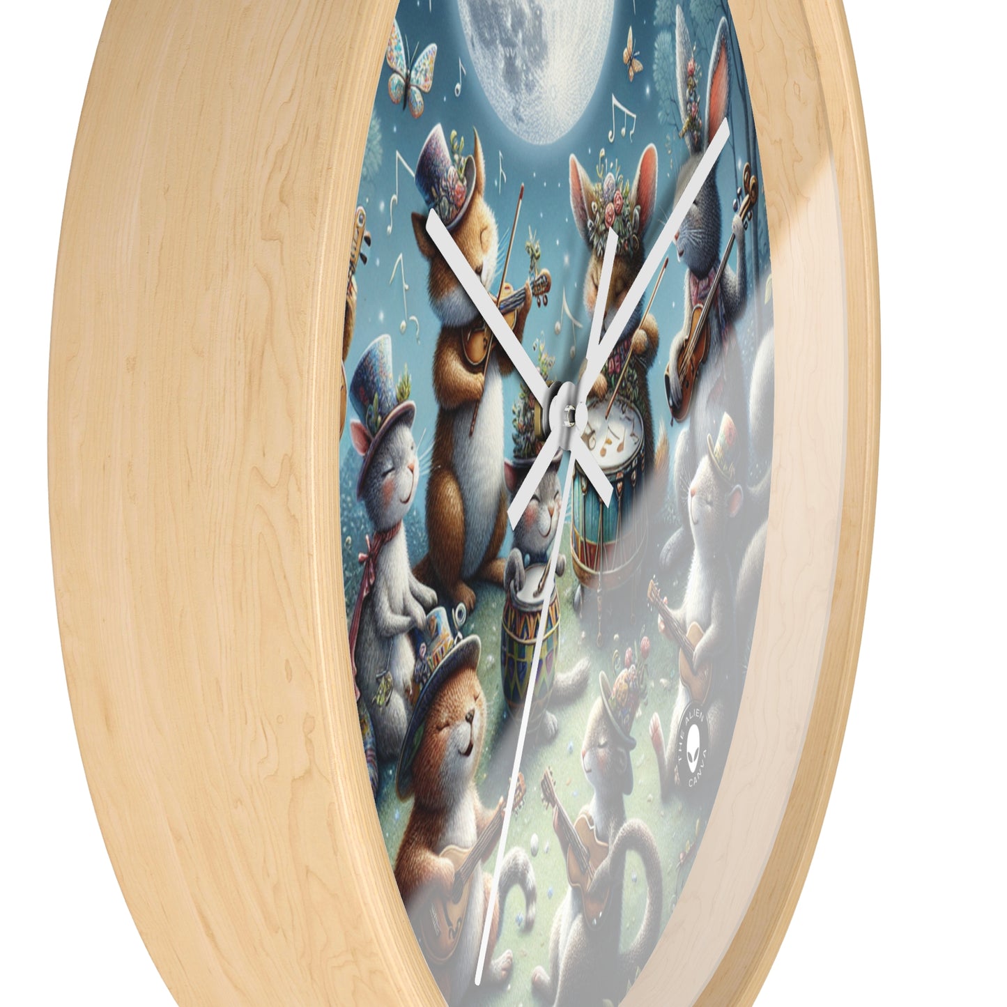 "Moonlit Melodies in the Enchanted Forest" - The Alien Wall Clock