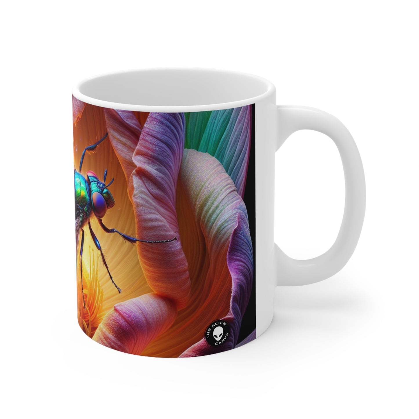 "The Beauty of Nature: A Hyperrealistic Insect Mosaic" - The Alien Ceramic Mug 11oz Hyperrealism