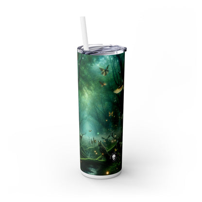 "Bosque Encantado: Voces de lo Salvaje" - Vaso Delgado con Pajita de 20oz de Alien Maars®