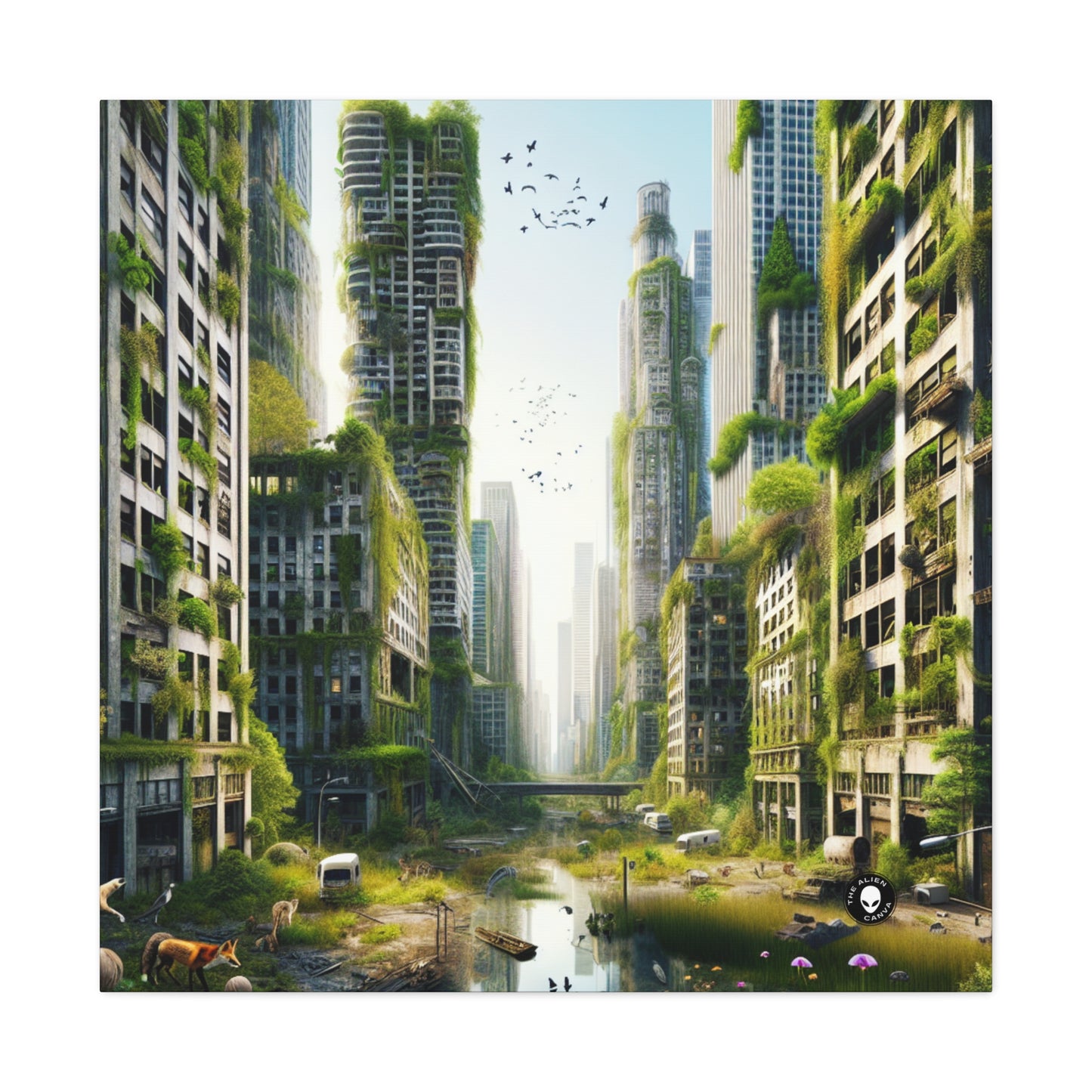 "La recuperación de la naturaleza: una jungla urbana futurista" - The Alien Canva