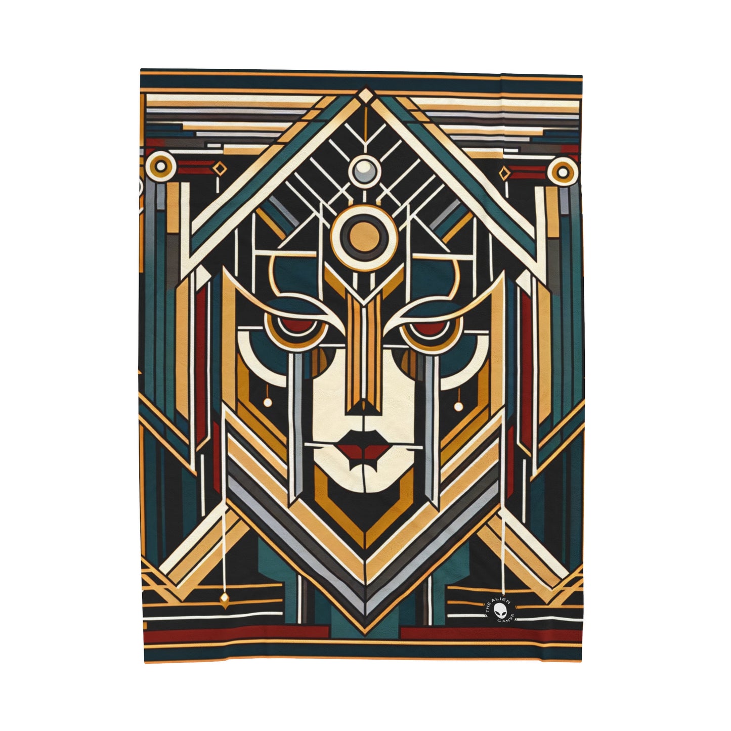 "Glamour & Decadence: A 1920s Art Deco Cocktail Soiree" - The Alien Velveteen Plush Blanket Art Deco