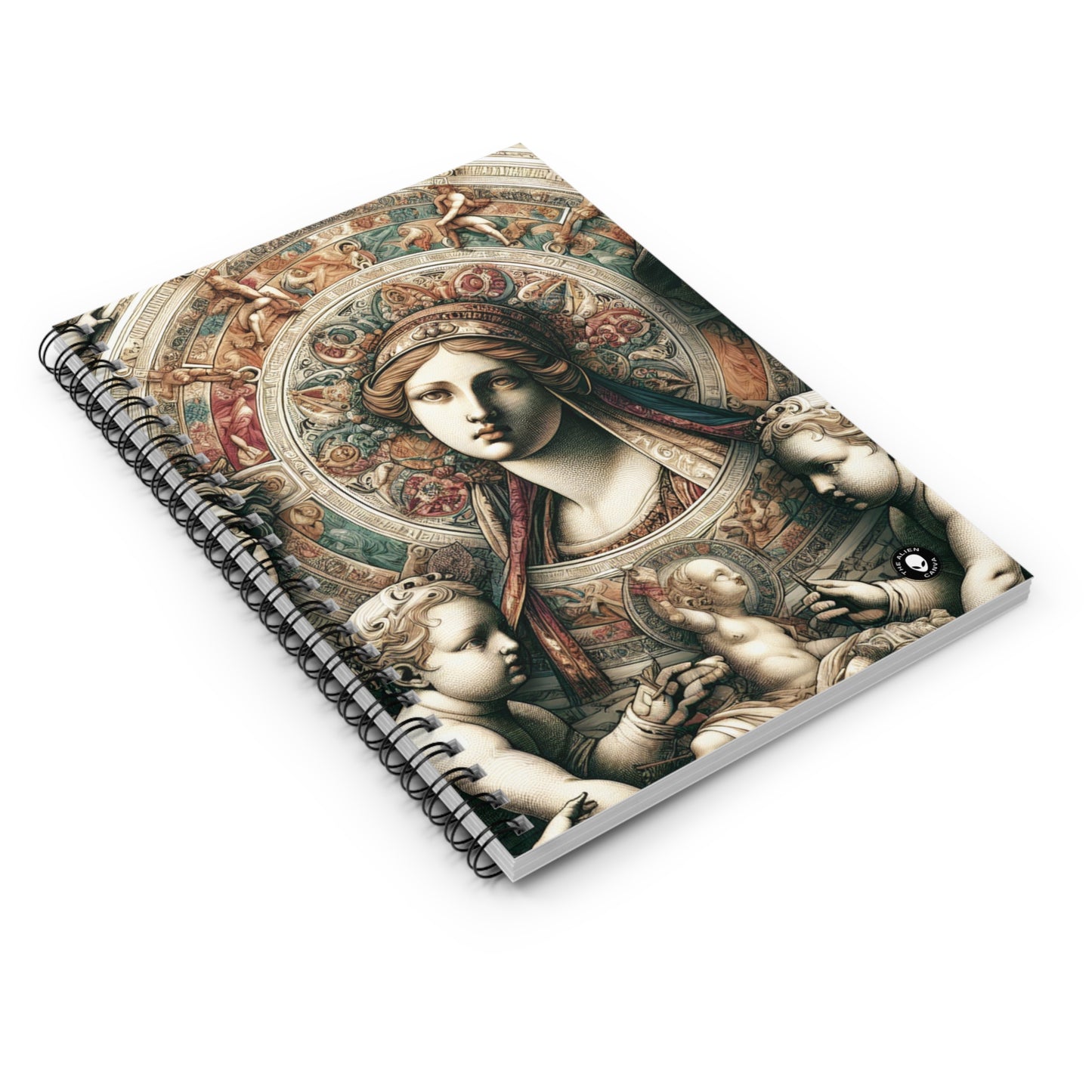 "Mystical Banquet: A Renaissance Fantasy" - The Alien Spiral Notebook (Ruled Line) Renaissance